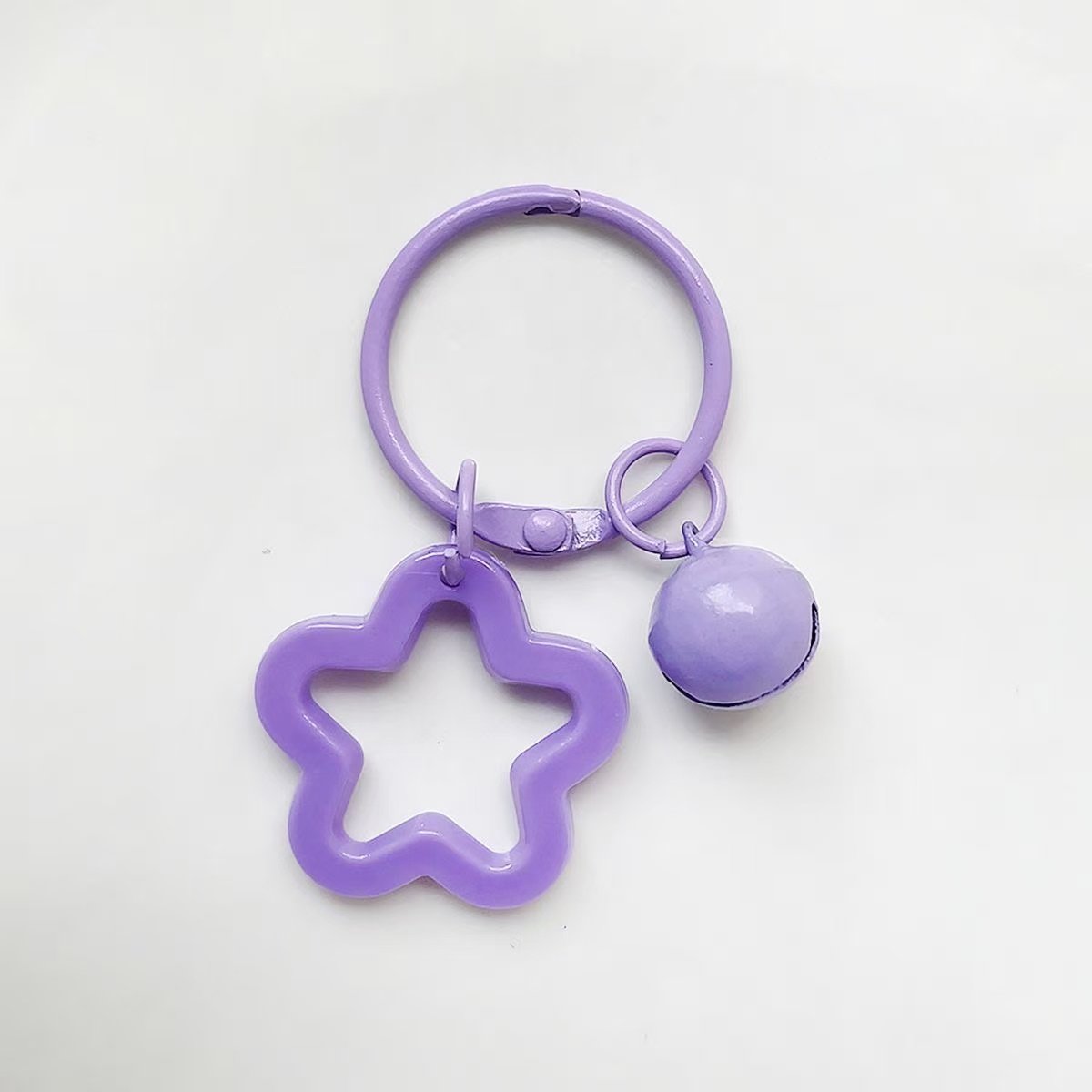 Colorful acrylic star keychain.