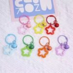 Colorful acrylic star keychain. image 4