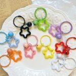 Colorful Star Bell Keychain Charm image 1